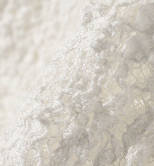 SHIPS for women「〈手洗い可能〉ラッセル レース クルーネック 5分袖 カットソー」|Tシャツ・カットソー|