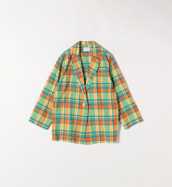 SHIPS any「SHIPS any:〈洗濯機可能〉マドラス チェック テーラード シャツ ジャケット」|テーラードジャケット|