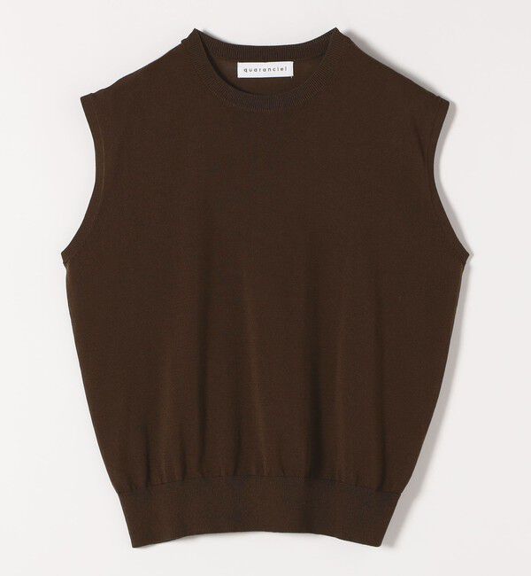 quaranciel「quaranciel:〈接触冷感/手洗い可能〉フレンチスリーブ ベーシック シアー ニット プルオーバー」|ニット・セーター|