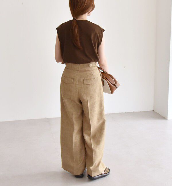 quaranciel「quaranciel:〈接触冷感/手洗い可能〉フレンチスリーブ ベーシック シアー ニット プルオーバー」|ニット・セーター|