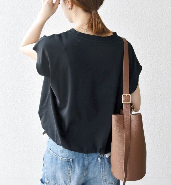 SHIPS any「SHIPS any:〈接触冷感/汗染み防止加工/洗濯機可能〉ドロスト フレンチスリーブ TEE」|Tシャツ・カットソー|