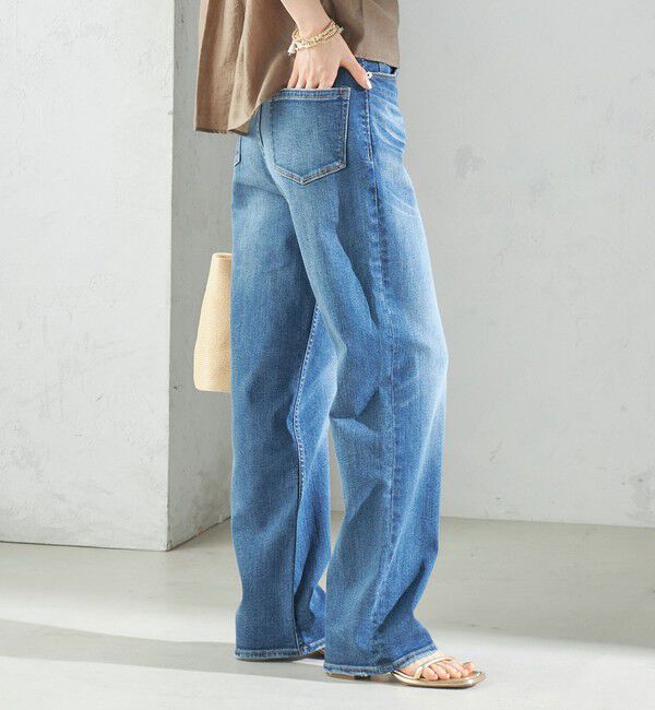 SHIPS for women「〈洗濯機可能〉ストレッチ ストレート デニム パンツ」|デニム|