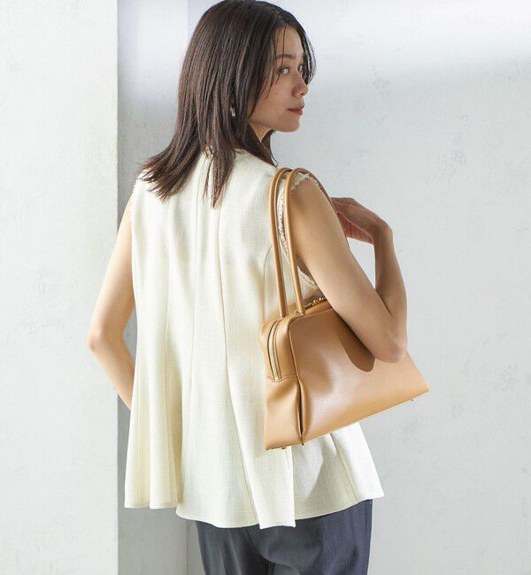 SHIPS for women「〈手洗い可能〉カラミ ペプラム ノースリーブ ブラウス」|シャツ・ブラウス|