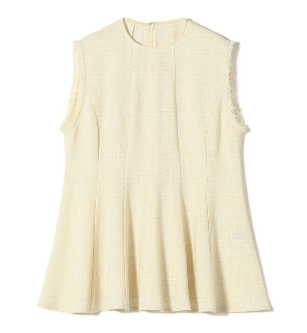 SHIPS for women「〈手洗い可能〉カラミ ペプラム ノースリーブ ブラウス」|シャツ・ブラウス|