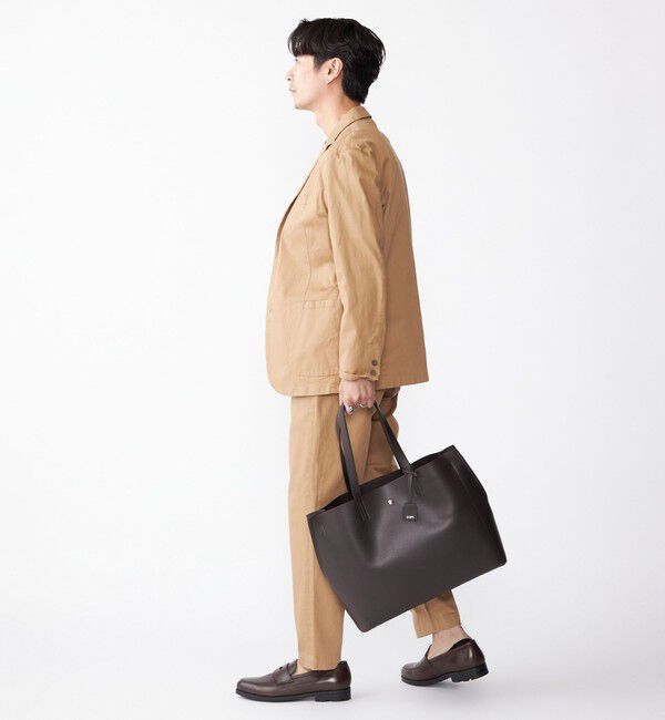 SHIPS「【WEB限定】SHIPS: ライトウェイト 合成皮革 ビズ ホリゾンタル ジップ ブリーフ バッグ」|トートバッグ|