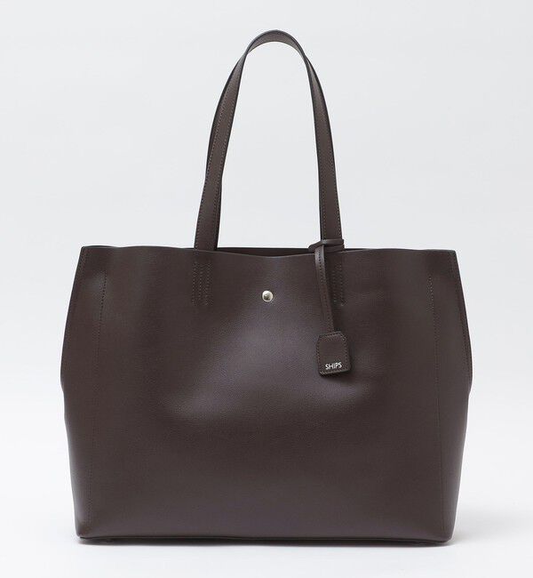 SHIPS「【WEB限定】SHIPS: ライトウェイト 合成皮革 ビズ ホリゾンタル ジップ ブリーフ バッグ」|トートバッグ|