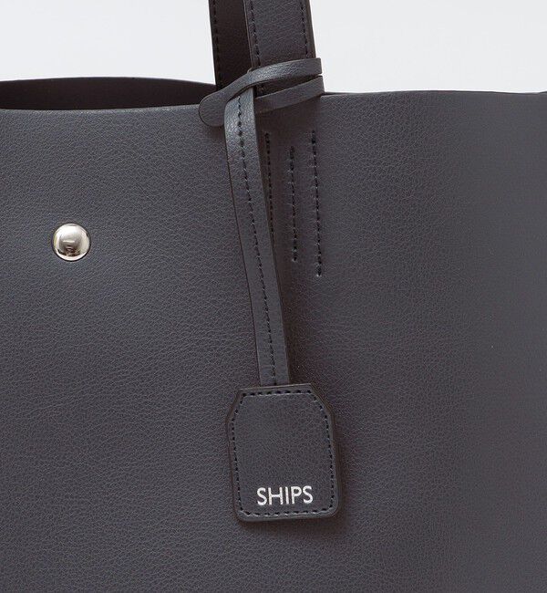 SHIPS「【WEB限定】SHIPS: ライトウェイト 合成皮革 ビズ ホリゾンタル ジップ ブリーフ バッグ」|トートバッグ|