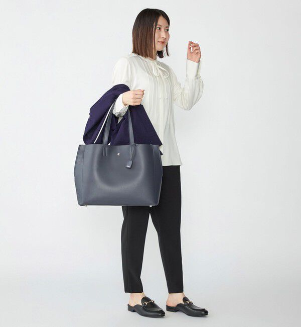 SHIPS「【WEB限定】SHIPS: ライトウェイト 合成皮革 ビズ ホリゾンタル ジップ ブリーフ バッグ」|トートバッグ|