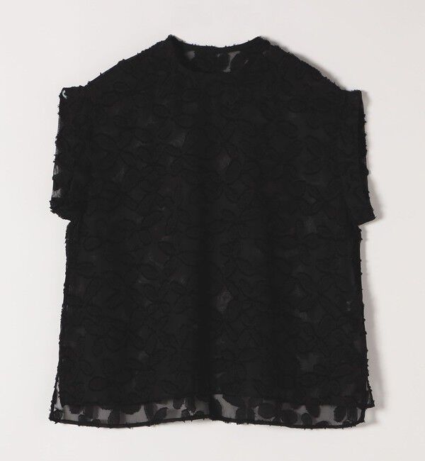 SHIPS any「SHIPS any:〈手洗い可能〉シアー フラワー ジャカード ボウタイ フレンチ ブラウス」|シャツ・ブラウス|