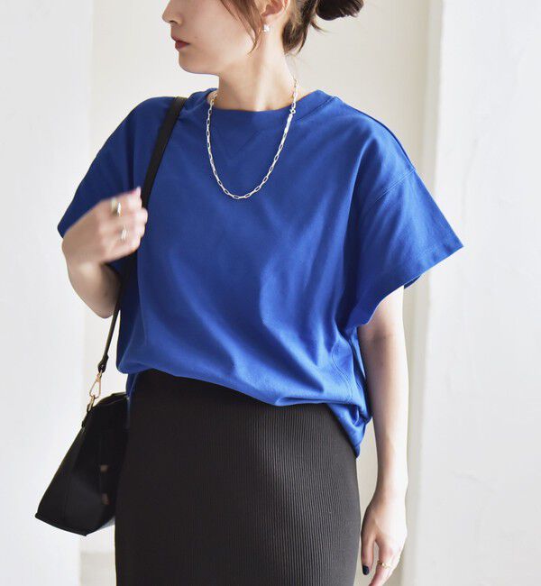 quaranciel「quaranciel:〈洗濯機可能〉カノコ Vガゼット ショートスリーブ クルーネック TEE」|Tシャツ・カットソー|