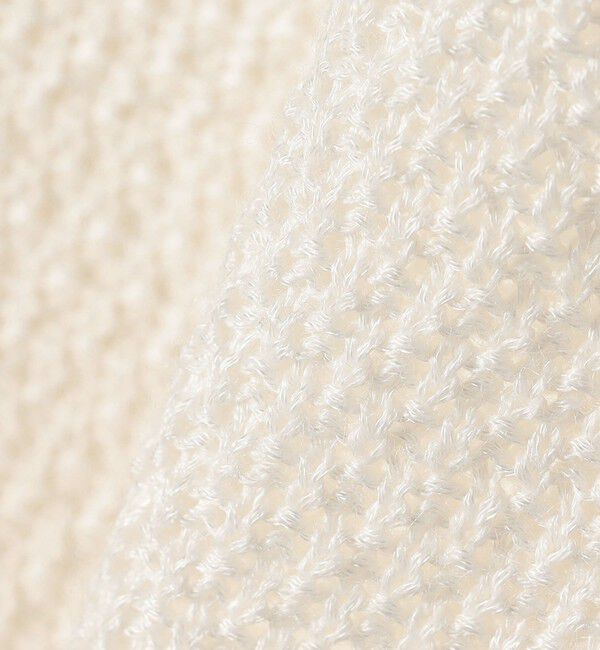 quaranciel「quaranciel:〈手洗い可能〉ラミー ミックス Vネック ノースリーブ シアー ニット」|ニット・セーター|