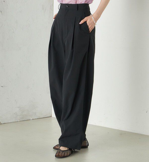 SHIPS for women「Wai＋:〈手洗い可能〉2タック スラックス」|スラックス|