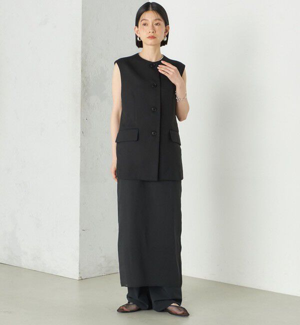 SHIPS for women「《予約》Wai＋:〈手洗い可能〉リネン ライク ベスト」|ベスト・ジレ|