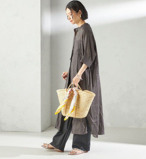 SHIPS for women「〈手洗い可能〉ラミー 4 スタンドカラー シャツ ワンピース」|ワンピース|