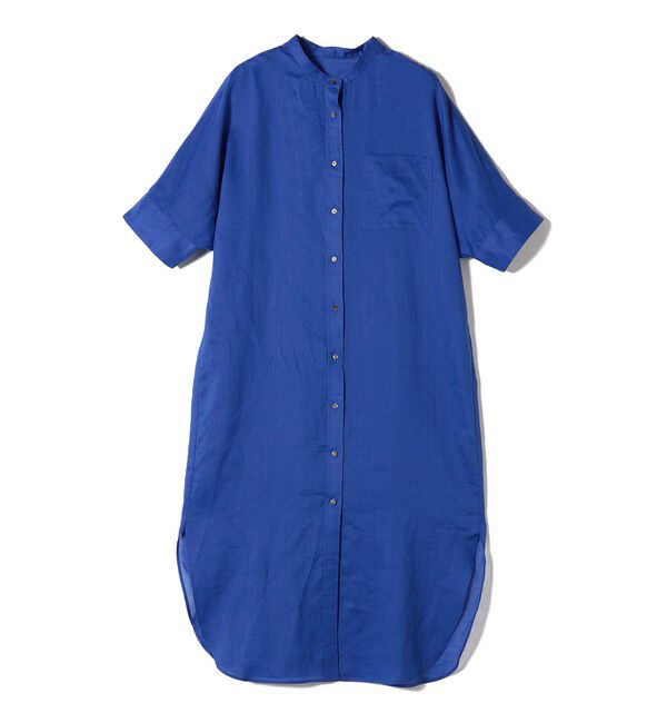 SHIPS for women「〈手洗い可能〉ラミー 4 スタンドカラー シャツ ワンピース」|ワンピース|