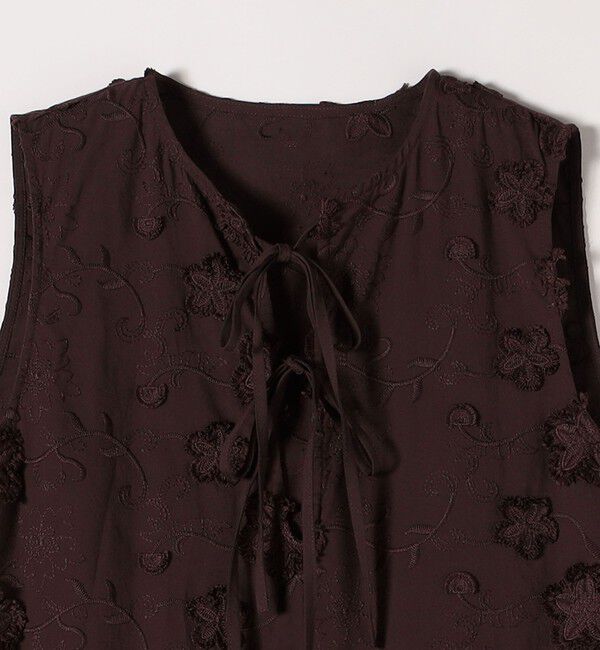 SHIPS any「SHIPS any:〈手洗い可能〉3D フラワー エンブロイダリー ロング ワンピース」|ワンピース|