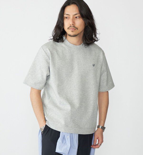 SHIPS「【WEB限定】SHIPS: テレワーク ビズ ワンポイントロゴ ポンチ Tシャツ」|Tシャツ・カットソー|