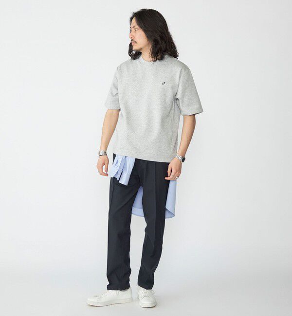 SHIPS「【WEB限定】SHIPS: テレワーク ビズ ワンポイントロゴ ポンチ Tシャツ」|Tシャツ・カットソー|