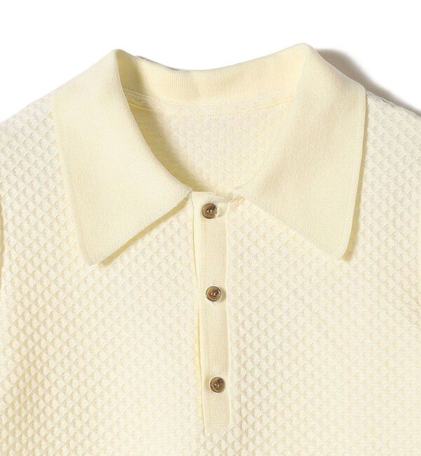 SHIPS for women「小泉里子コラボ:シャーリング ジャカード ポロ」|ポロシャツ|