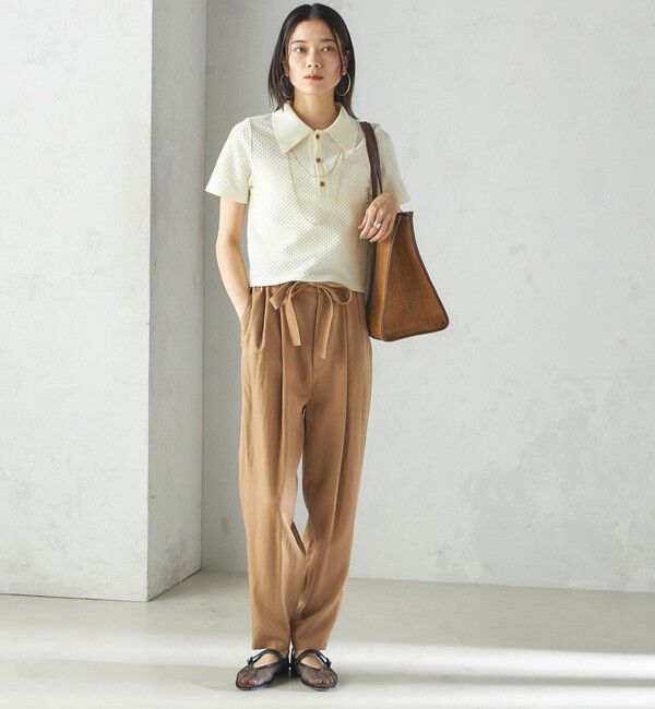 SHIPS for women「小泉里子コラボ:〈手洗い可能〉ツイル ウエスト テーパード パンツ」|その他|