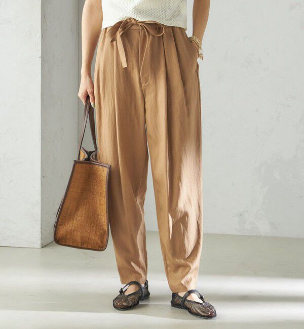 SHIPS for women「小泉里子コラボ:〈手洗い可能〉ツイル ウエスト テーパード パンツ」|その他|