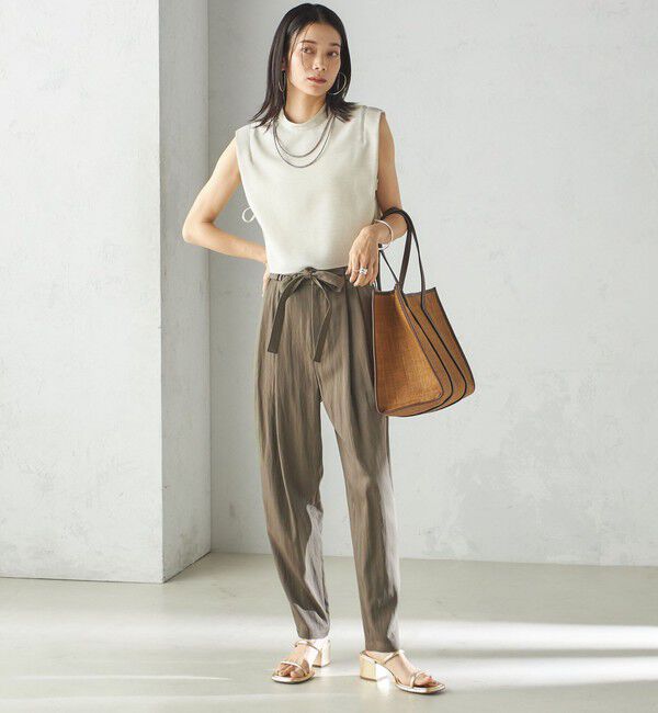SHIPS for women「小泉里子コラボ:〈手洗い可能〉ツイル ウエスト テーパード パンツ」|その他|
