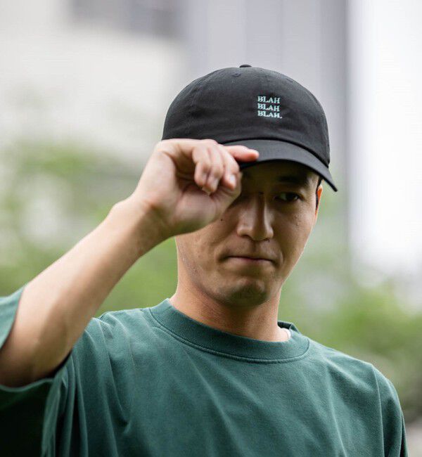 SHIPS any「【一部WEB限定】newhattan: BLAH BLAH BLAH. 刺繍 ベースボールキャップ◇」|キャップ・キャスケット|