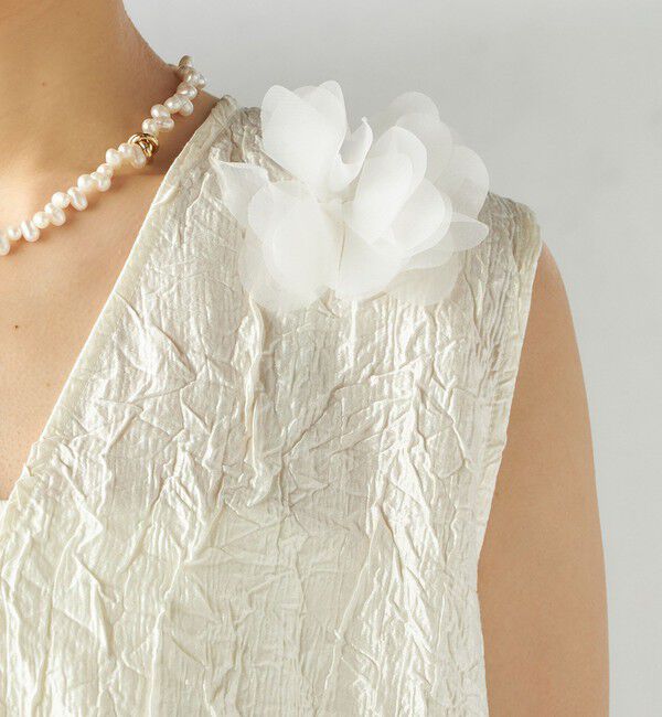 SHIPS for women「TORRAZZO DONNA:〈手洗い可能〉フラワー ティアード ブラウス」|シャツ・ブラウス|