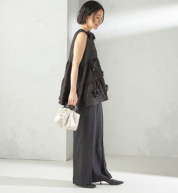 SHIPS for women「TORRAZZO DONNA:〈手洗い可能〉フラワー ティアード ブラウス」|シャツ・ブラウス|