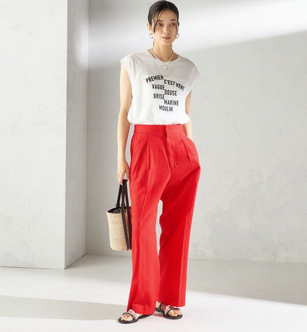 SHIPS for women「〈手洗い可能〉綿麻 ビエラ 2タック パンツ」|その他|