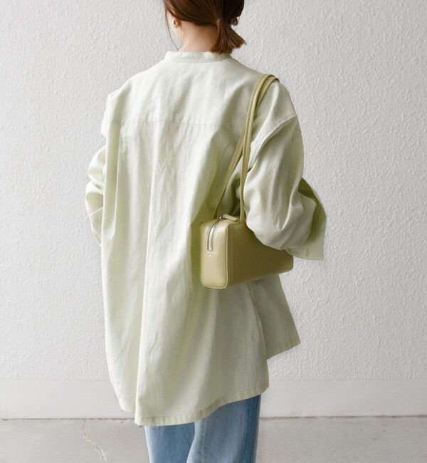 SHIPS any「SHIPS any:〈洗濯機可能〉リネン ミックス スタンドカラー ポケット シャツ 25SS 2」|シャツ・ブラウス|
