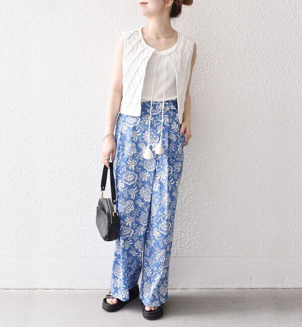 SHIPS any「bon_meur:〈手洗い可能〉ロープ編み コットン コンパクト フリンジ ベスト」|ベスト・ジレ|