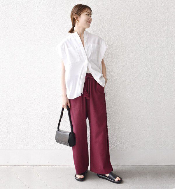 SHIPS any「bon_meur:〈手洗い可能〉ブレイド ロープ デザイン タッセル ワイド パンツ」|その他|