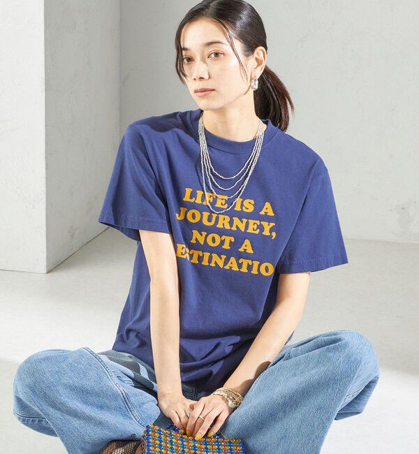 SHIPS for women「【SHIPS別注】Odub:〈手洗い可能〉プリント TEE」|Tシャツ・カットソー|