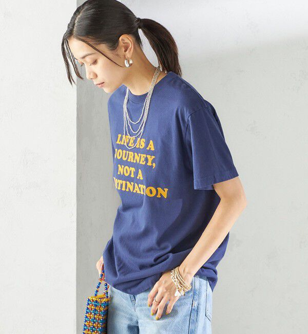 SHIPS for women「【SHIPS別注】Odub:〈手洗い可能〉プリント TEE」|Tシャツ・カットソー|