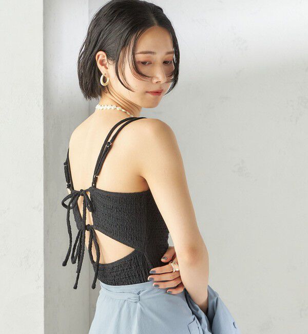 SHIPS for women「maroba:＜手洗い可能＞バック リボン ワンピース スイム ウェア」|その他|