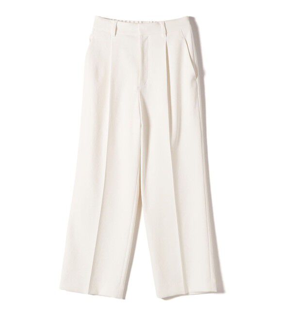 SHIPS for women「〈UVカット / 吸水速乾 / 手洗い可能〉合繊 タック センター プレス パンツ」|スラックス|