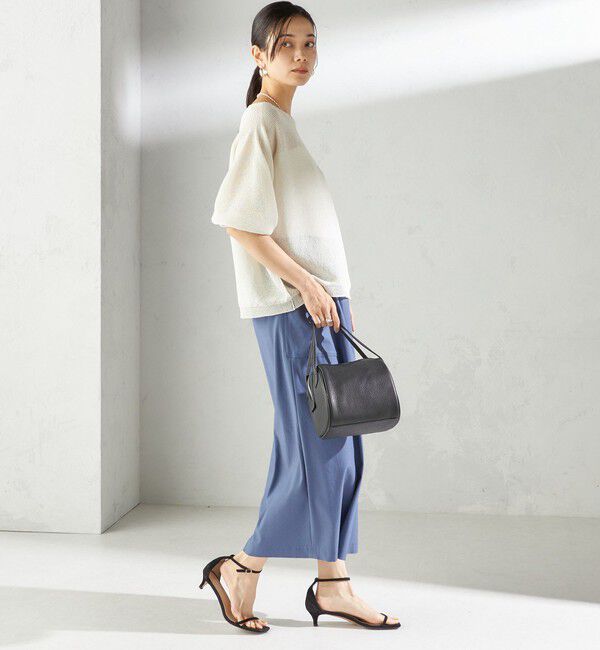 SHIPS for women「〈手洗い可能〉ペーパー パフ スリーブ 半袖 ニット」|ニット・セーター|