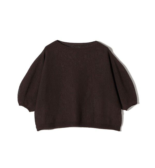 SHIPS for women「〈手洗い可能〉ペーパー パフ スリーブ 半袖 ニット」|ニット・セーター|