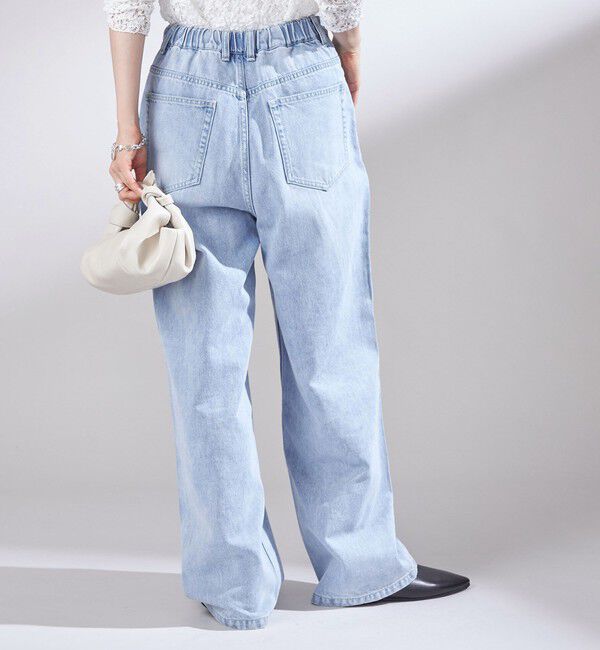 SHIPS for women「〈洗濯機可能〉ドロスト イージー デニム パンツ」|デニム|