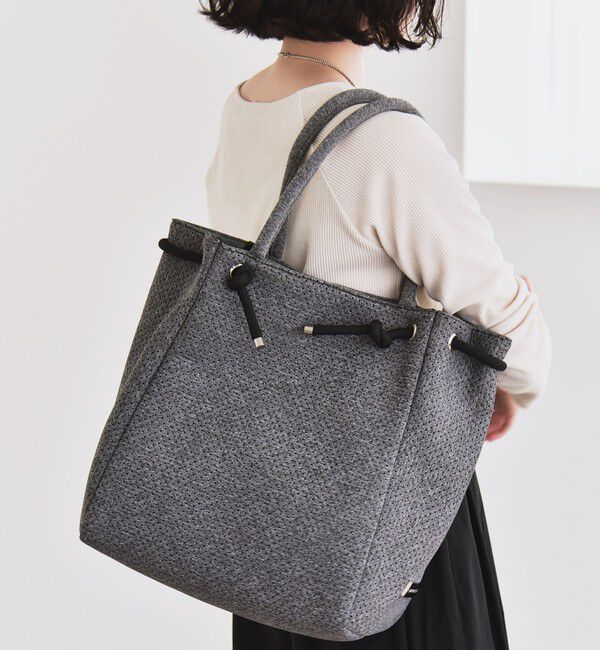 quaranciel「quaranciel: パンチング ロープ デザイン トート バッグ（A4対応）」|トートバッグ|グレー