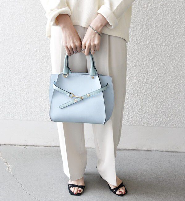 SHIPS any「《一部追加予約》SHIPS any: ベルト デザイン 2WAY スクエア バッグ」|ハンドバッグ|