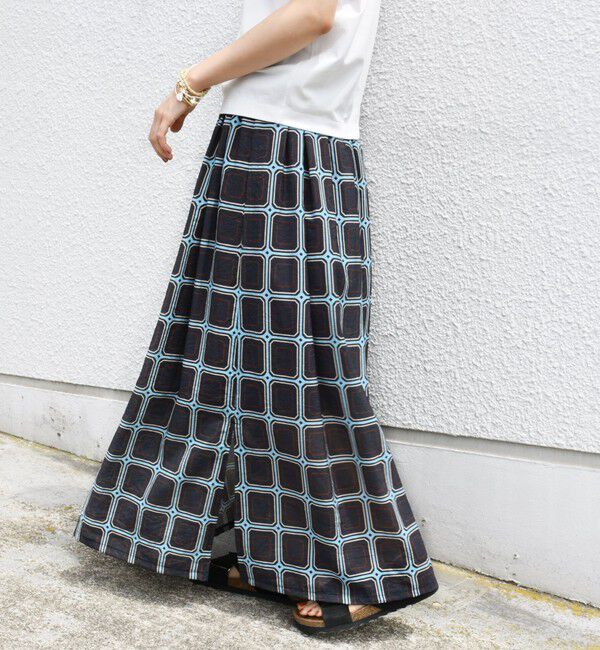 SHIPS for women「【SHIPS別注】UHURU:〈手洗い可能〉シアープリント ギャザー スカート」|スカート|