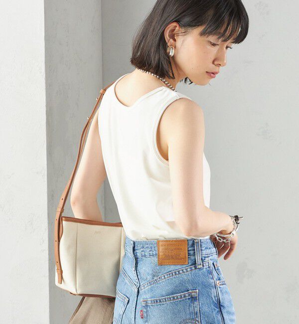 SHIPS for women「〈手洗い可能〉ポリエステル スノー ベロア 前後 2WAY タンクトップ」|タンクトップ|オフホワイト