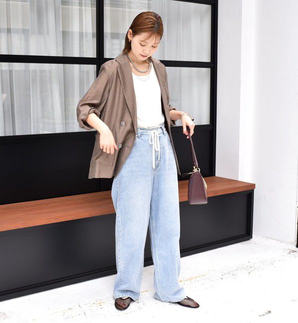 SHIPS for women「〈手洗い可能〉シアー シルク混 ジャケット」|テーラードジャケット|