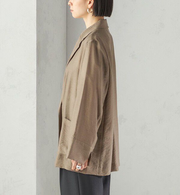 SHIPS for women「〈手洗い可能〉シアー シルク混 ジャケット」|テーラードジャケット|