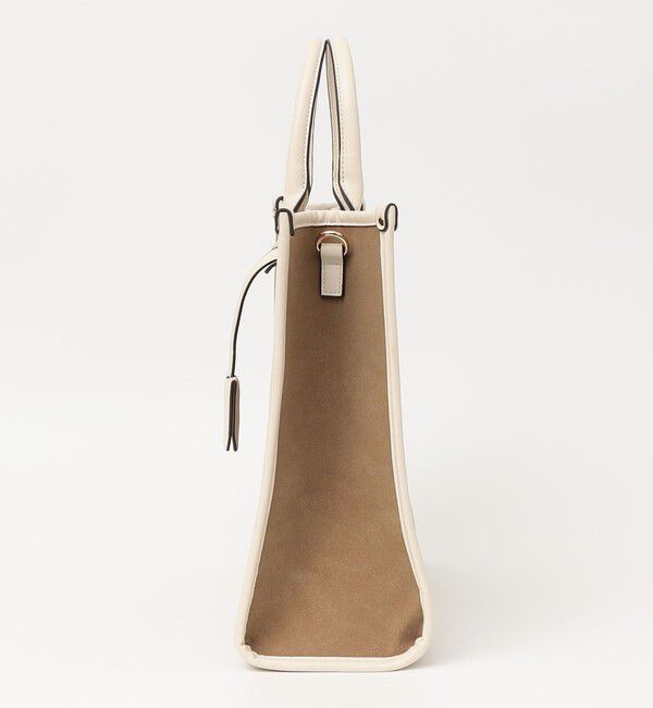 quaranciel「quaranciel: 2way パイピング ライン スクエア トート バッグ」|トートバッグ|