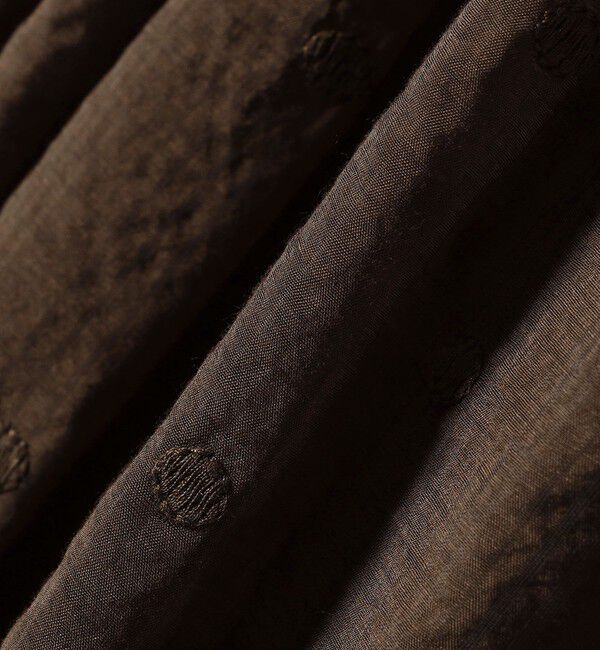 SHIPS any「【WEB限定】SHIPS any:〈手洗い可能〉シアー ドット スタンドカラー パフ ギャザー ブラウス」|シャツ・ブラウス|