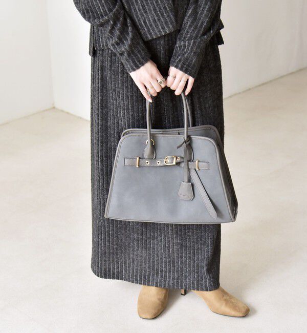 quaranciel「quaranciel: 2way 金具 ベルト スクエア トート バッグ（A4対応）」|トートバッグ|