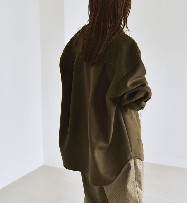 quaranciel「quaranciel: ジャージー メルトン パイピング CPO ビッグ シャツ ジャケット」|その他|